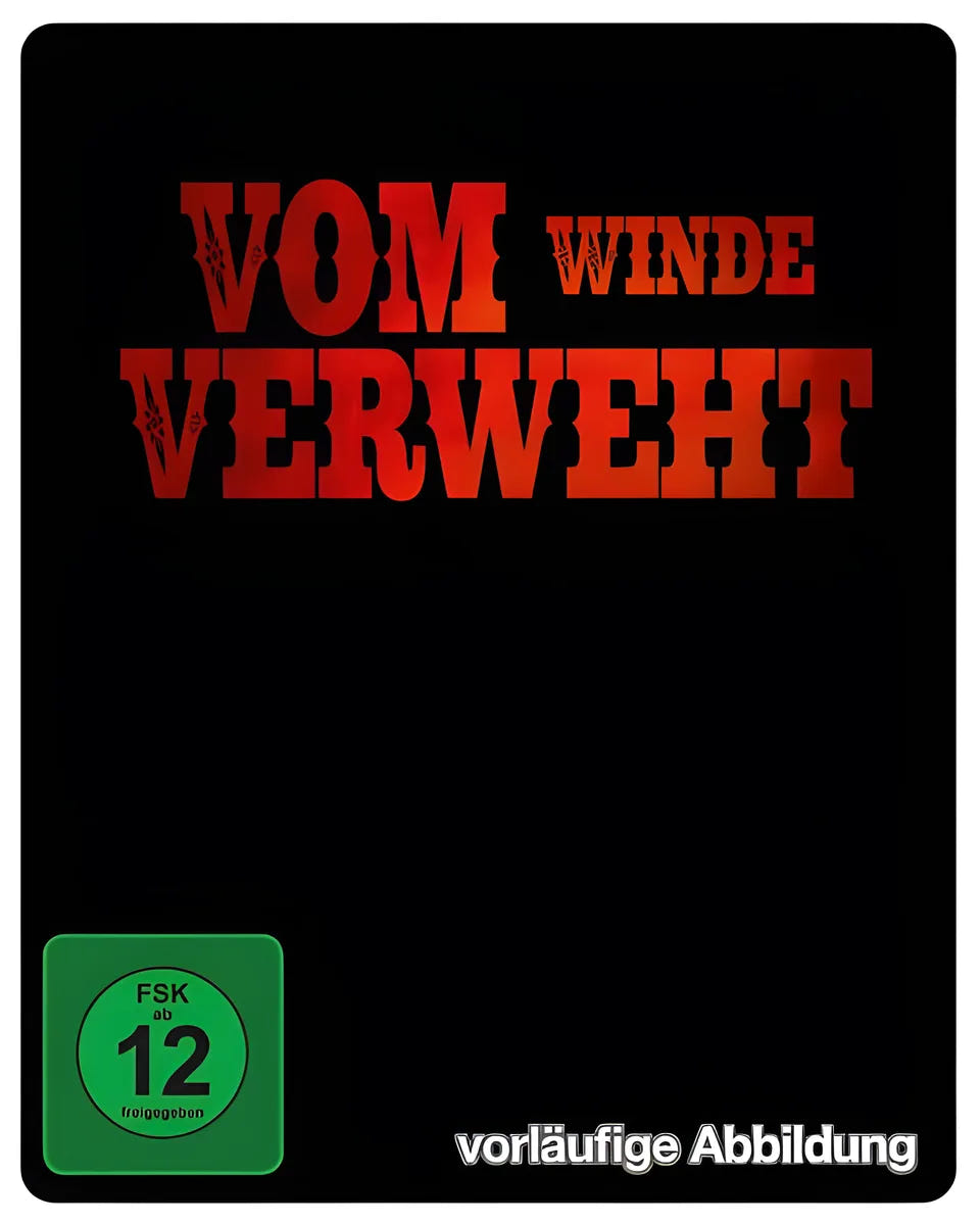 4K UHD Blu-ray-Cover: Vom Winde verweht - Steelbook. Regie: Victor Fleming. Vorläufiges PLAION-Cover; finale Abbildung folgt