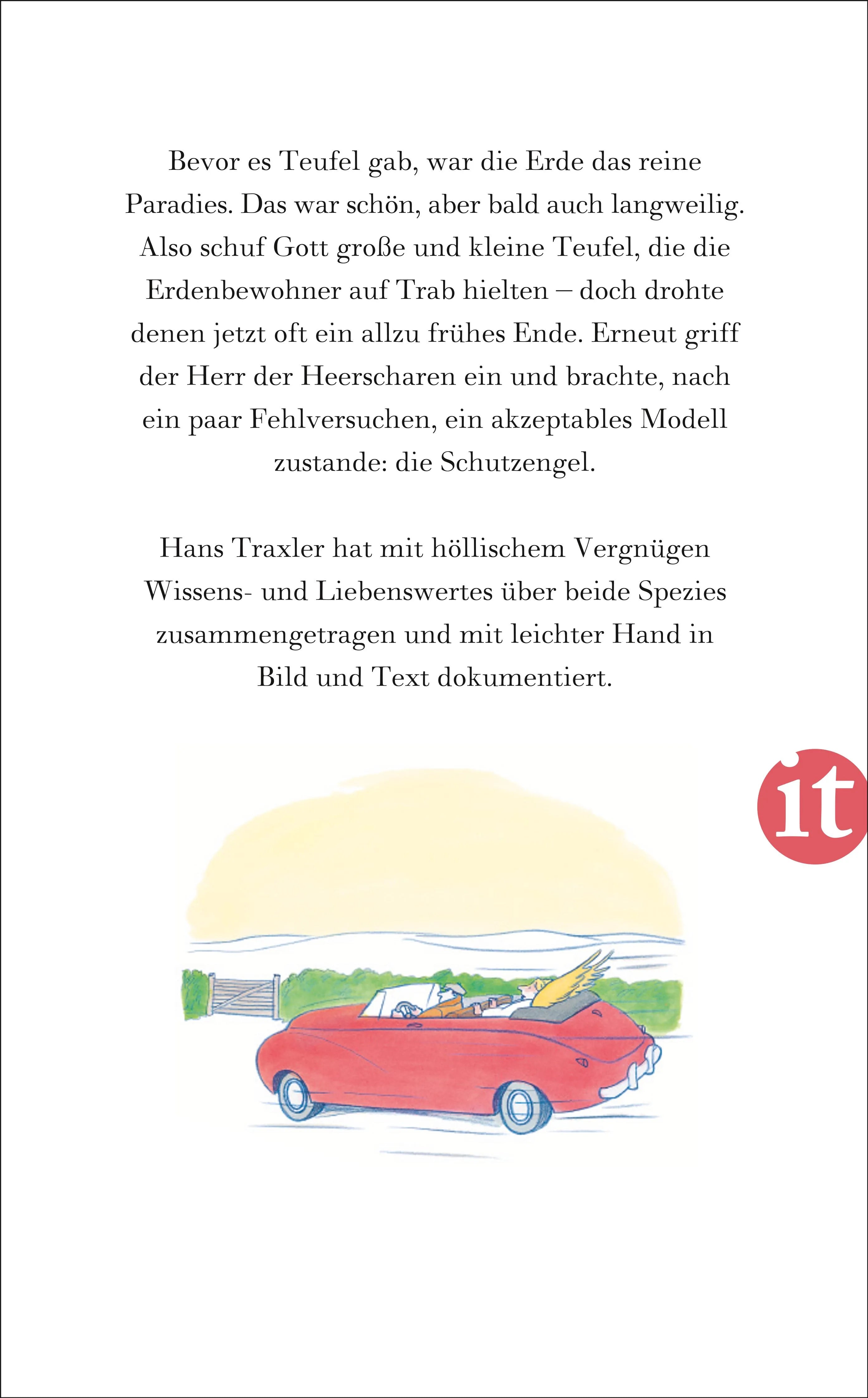 Buchrückseite von 'Von Schutzengeln und Teufeln' mit Klappentext - Taschenbuch