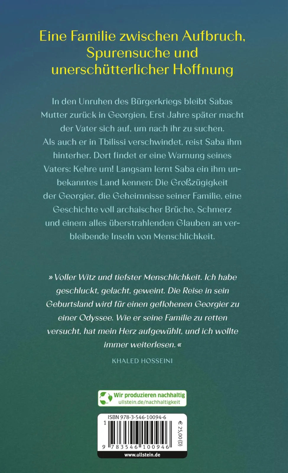 Buchrückseite von 'Vor einem großen Walde' mit Klappentext - Gebundene Ausgabe