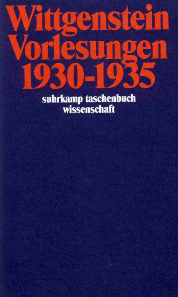 Buchcover von 'Vorlesungen 1930–1935' - Taschenbuch von Ludwig Wittgenstein