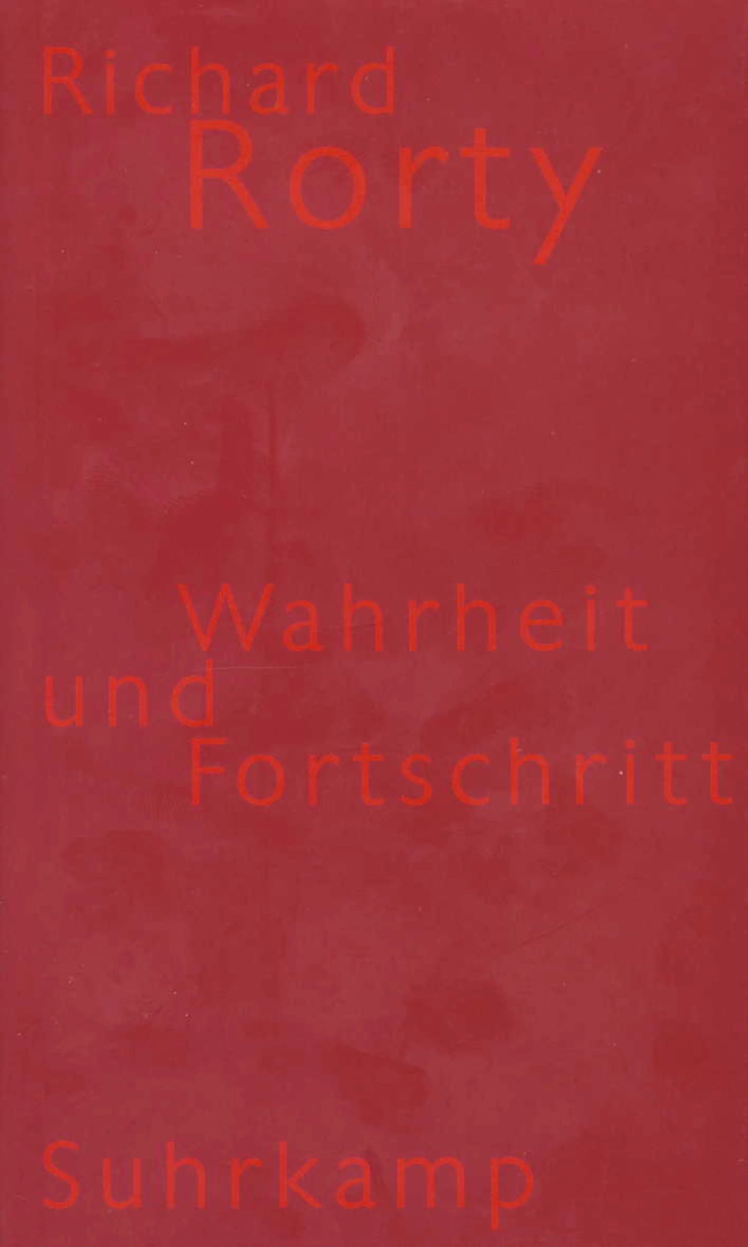 Buchcover von 'Wahrheit und Fortschritt' - Gebundene Ausgabe von Richard Rorty