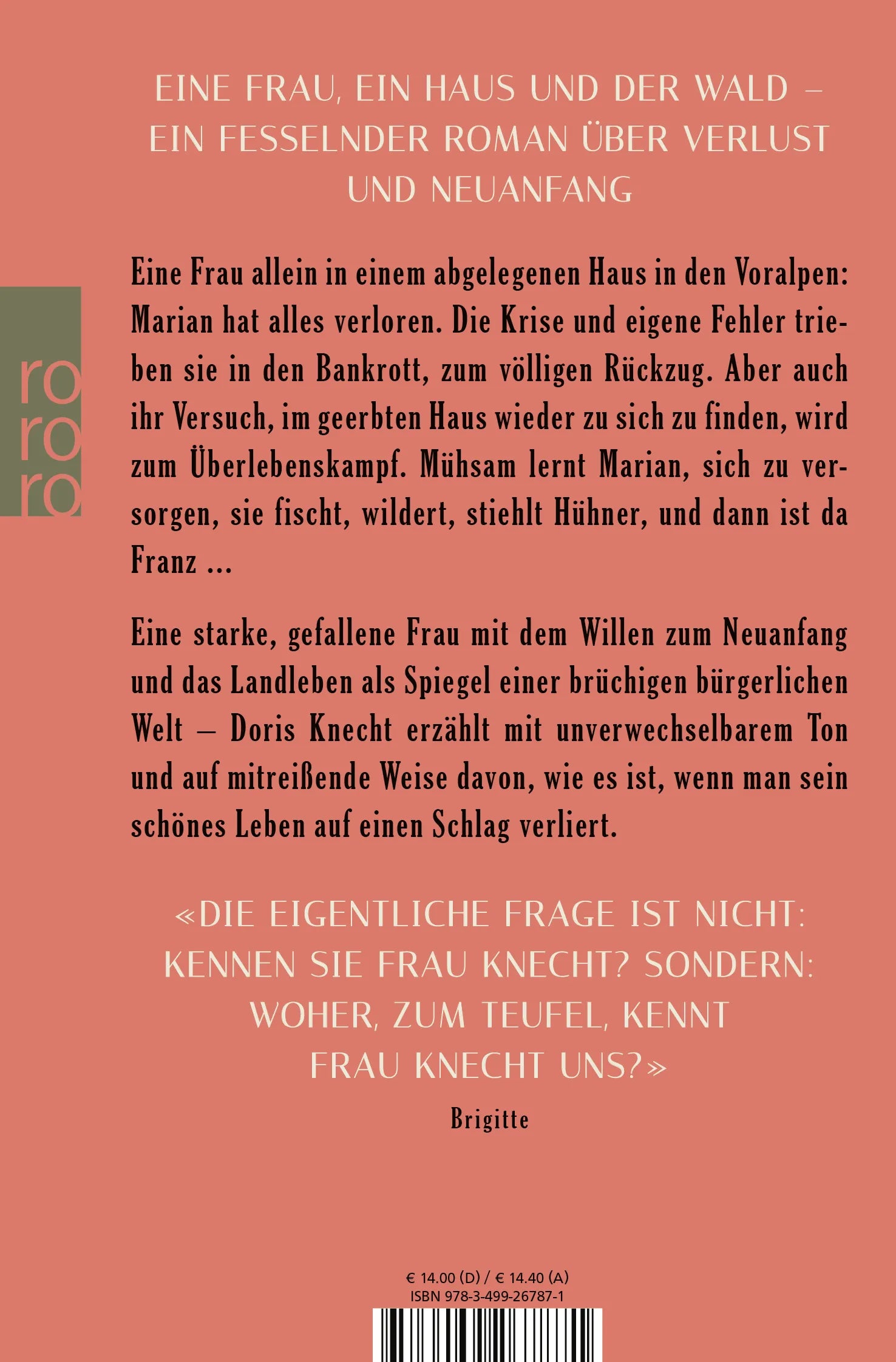 Buchrückseite von 'Wald' mit Klappentext - Taschenbuch