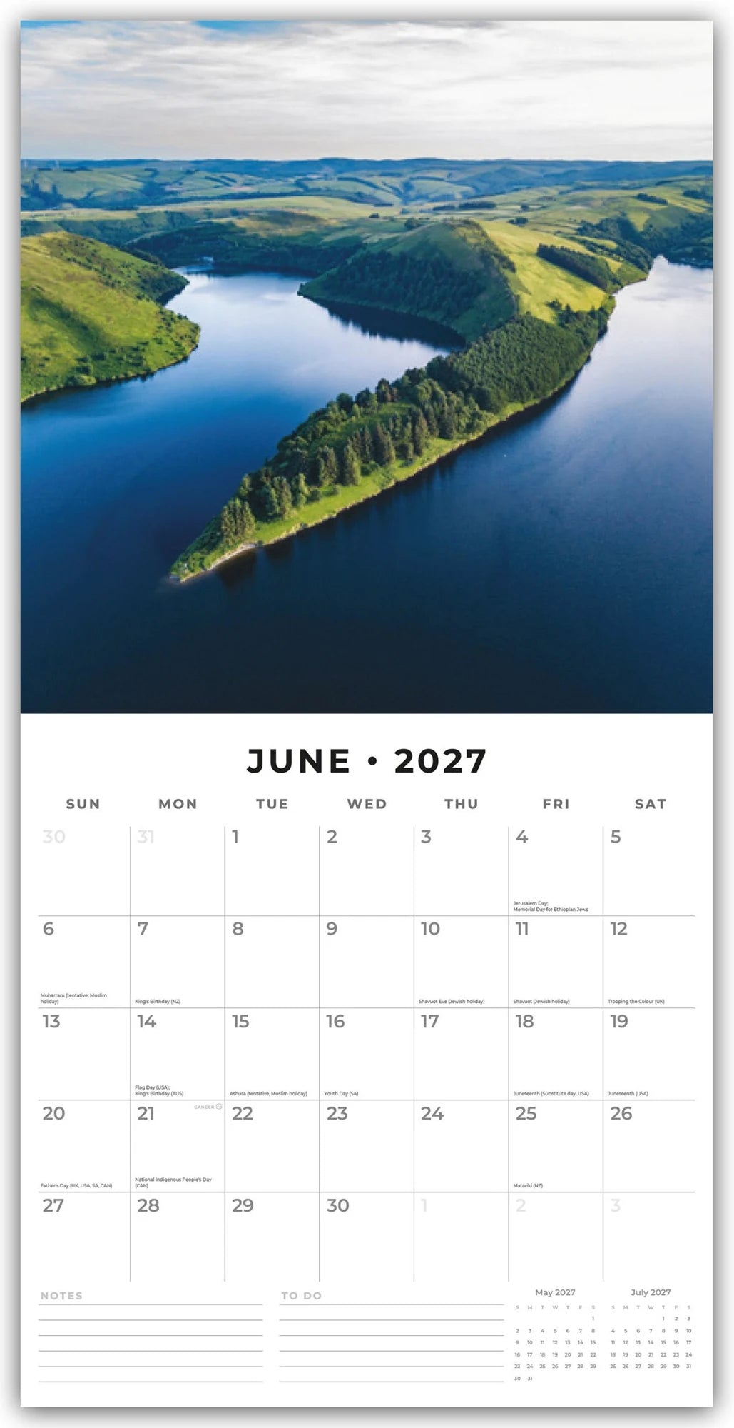 Wales 2027 – 16-Monatskalender – Ansicht