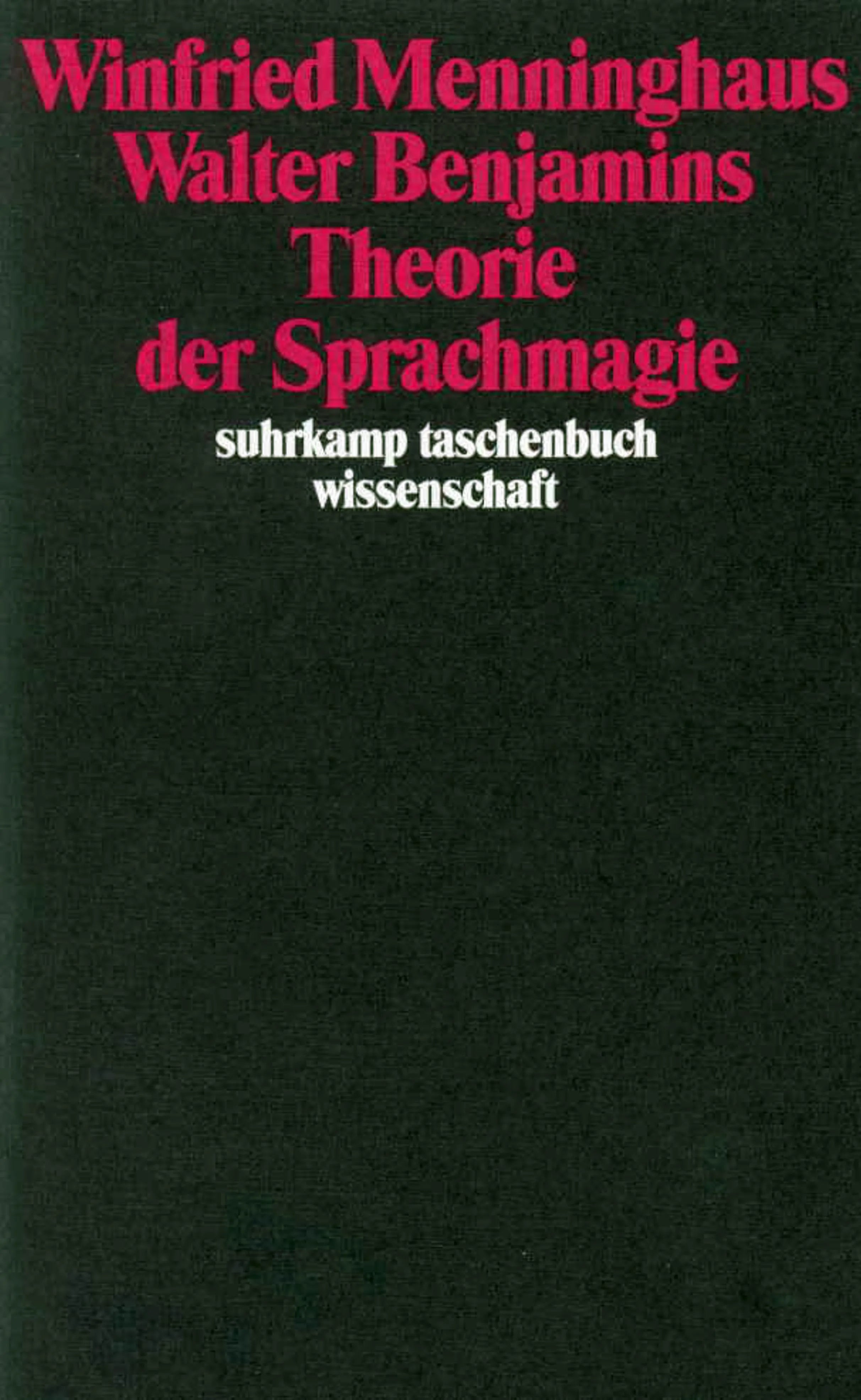 Buchcover von 'Walter Benjamins Theorie der Sprachmagie' - Taschenbuch von Winfried Menninghaus