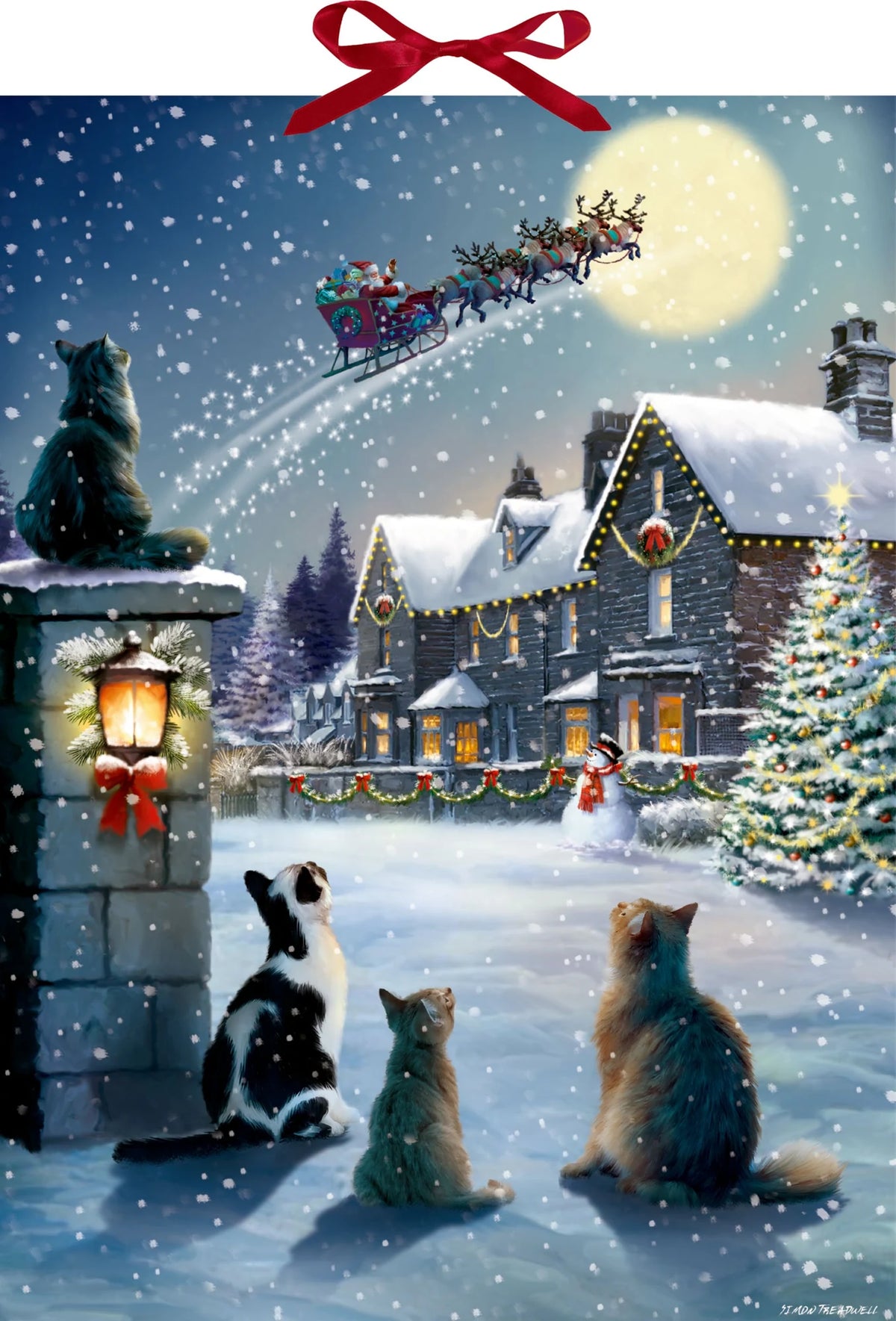 Adventskalender: Wand-Adventskalender – Katzen-Weihnacht