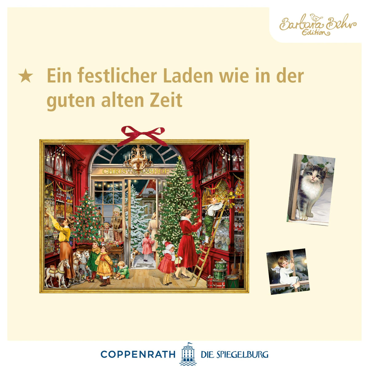 Wand-Adventskalender – Nostalgischer Weihnachtsladen – Ansicht
