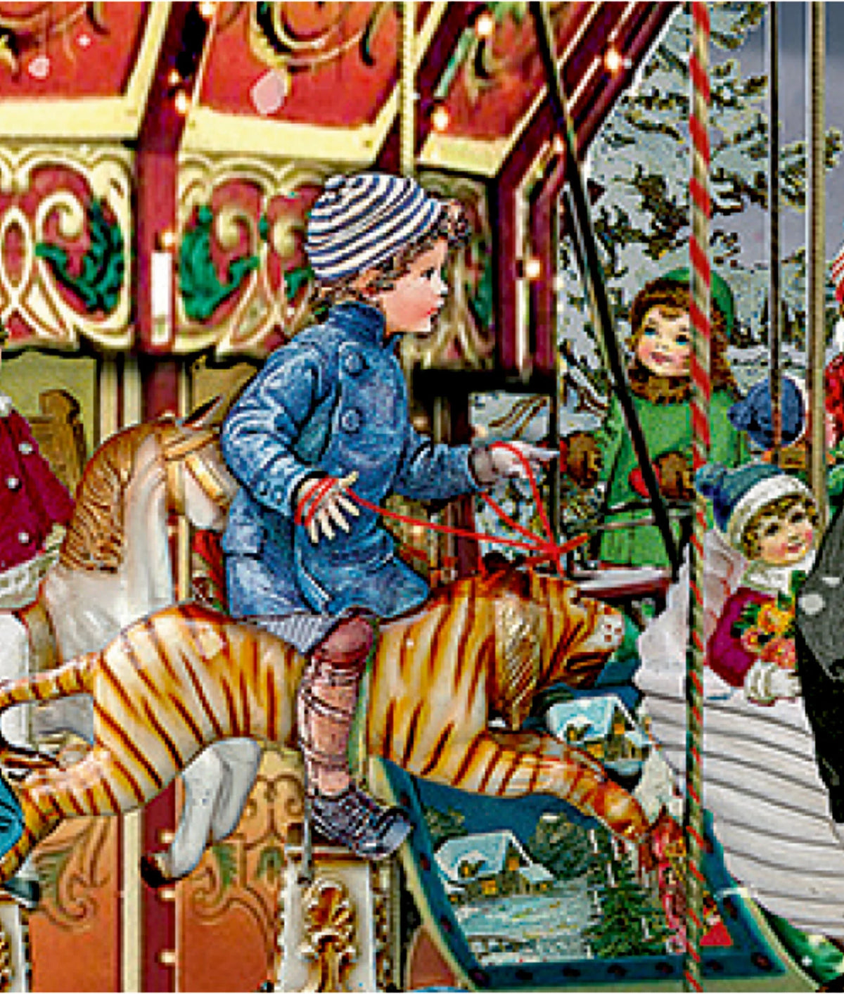 Wand-Adventskalender – Nostalgischer Weihnachtsmarkt – Ansicht