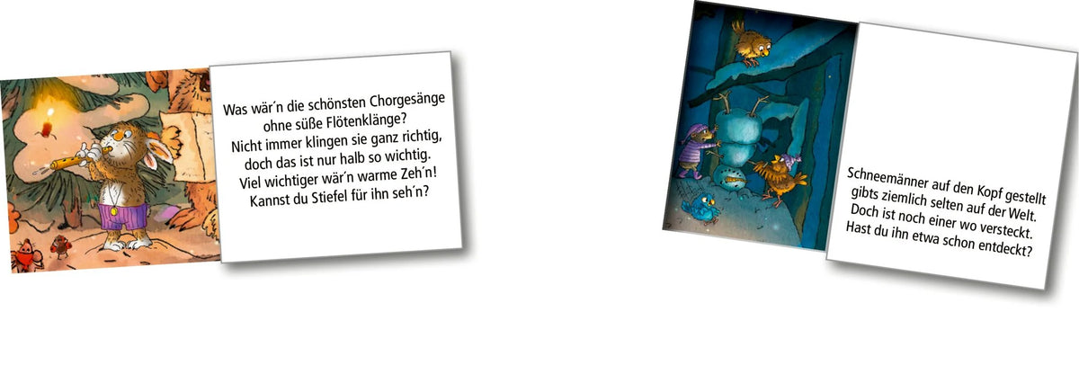 Wand-Adventskalender – Tierischer Chor im Winterwald – Ansicht