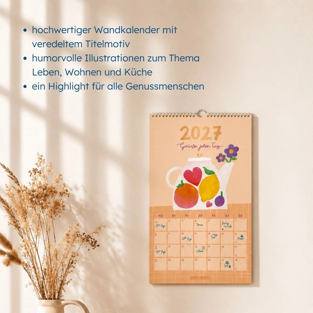 Wandkalender 2027 Genieße jeden Tag – Ansicht