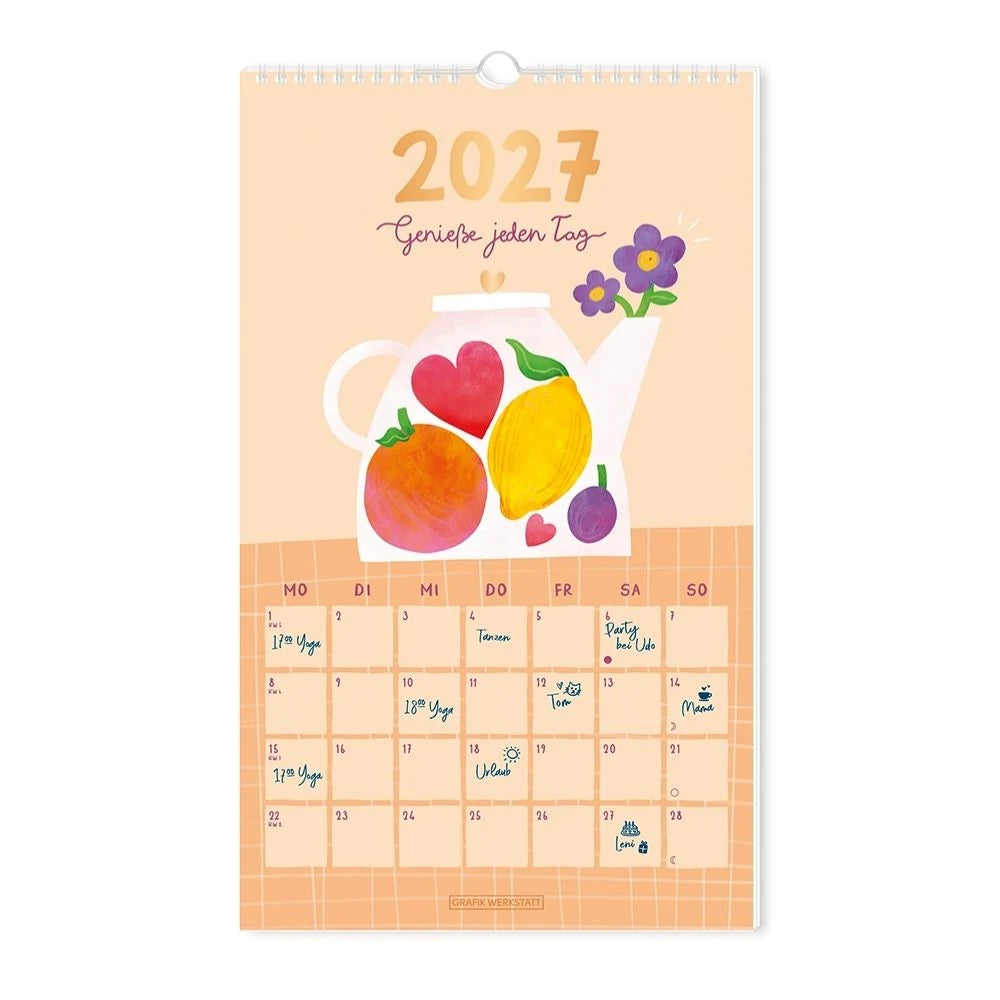 Wandkalender: Wandkalender 2027 Genieße jeden Tag