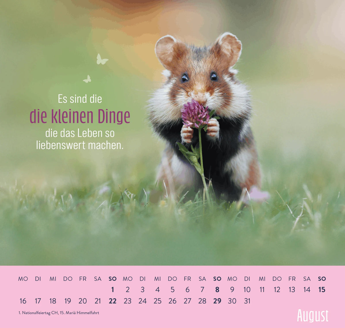 Wandkalender 2027: Kleine Glücksbringer für dein Jahr – Ansicht