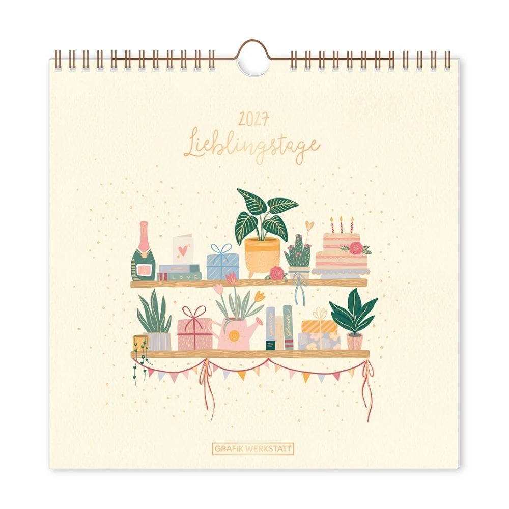 Wandkalender: Wandkalender quadratisch 2027 Lieblingstage