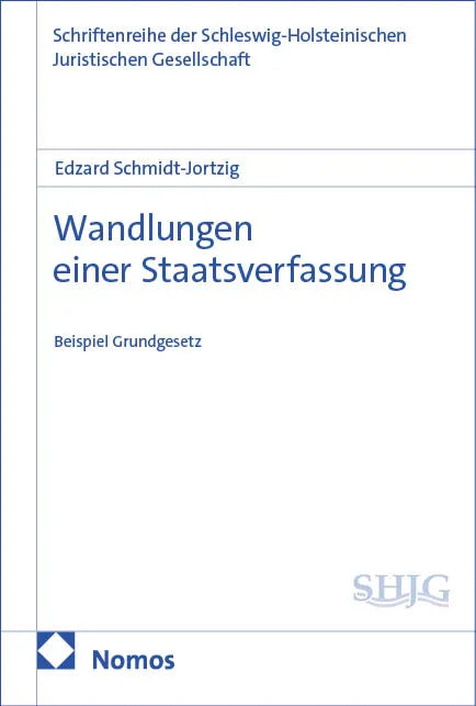 Cover: Wandlungen einer Staatsverfassung (E-Book) von Edzard Schmidt-Jortzig
