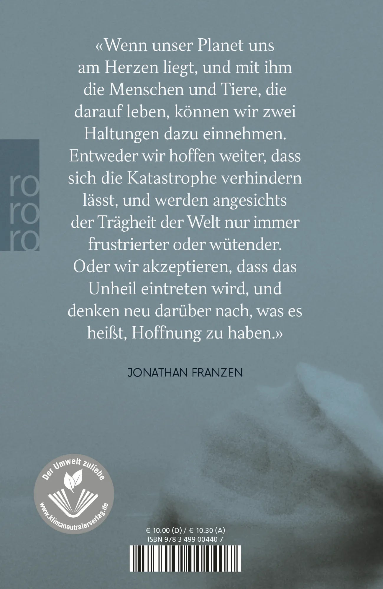 Buchrückseite von 'Wann hören wir auf, uns etwas vorzumachen?' mit Klappentext - Gebundene Ausgabe