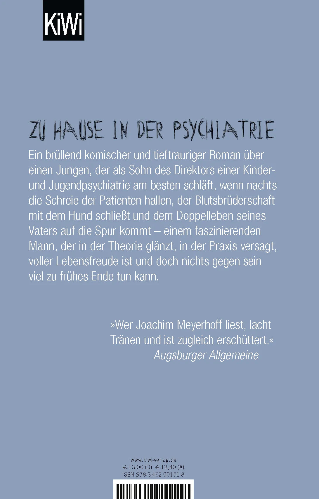 Buchrückseite von 'Wann wird es endlich wieder so, wie es nie war' mit Klappentext - Gebundene Ausgabe