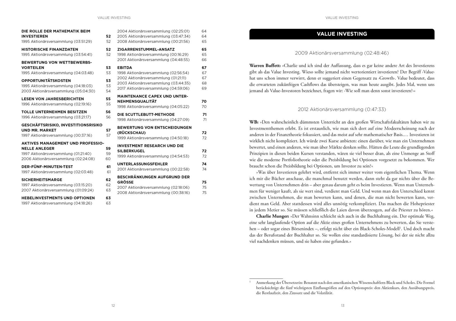 Innenansicht von 'Warren Buffett und Charlie Munger – Auf den Punkt gebracht' - Gebundene Ausgabe