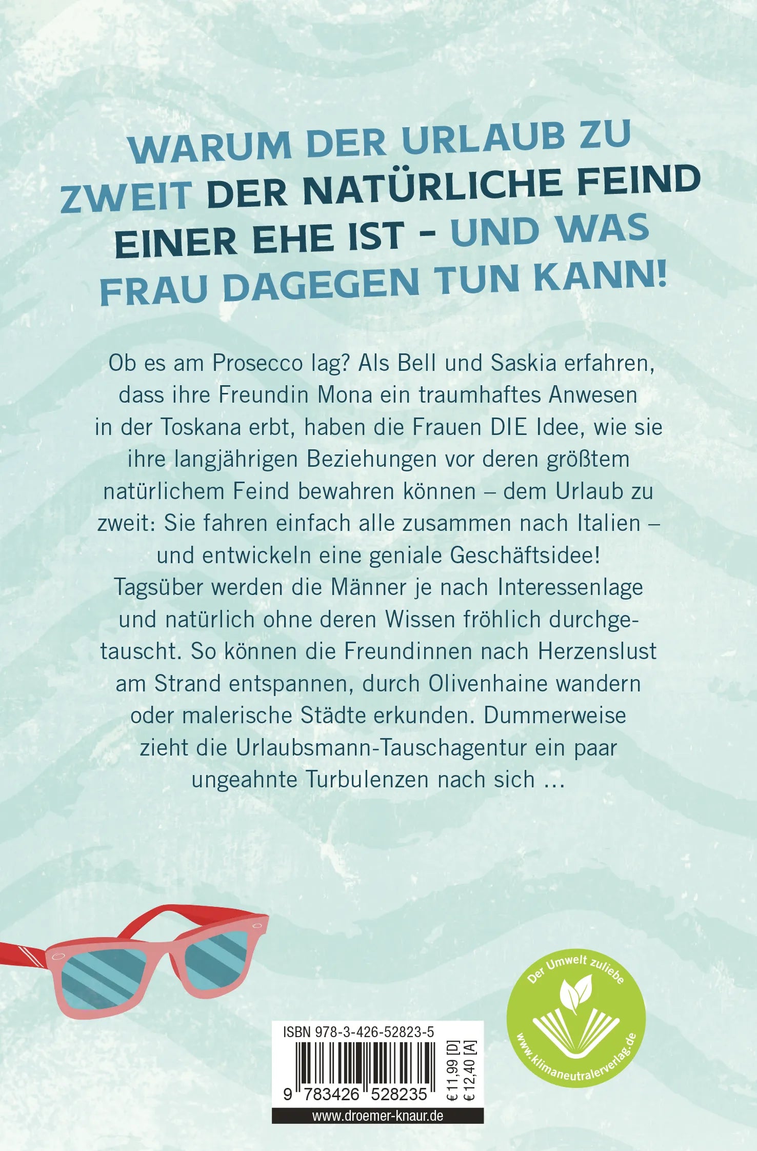 Buchrückseite von 'Warum ein Mann, wenn man Meer haben kann?' mit Klappentext - Taschenbuch
