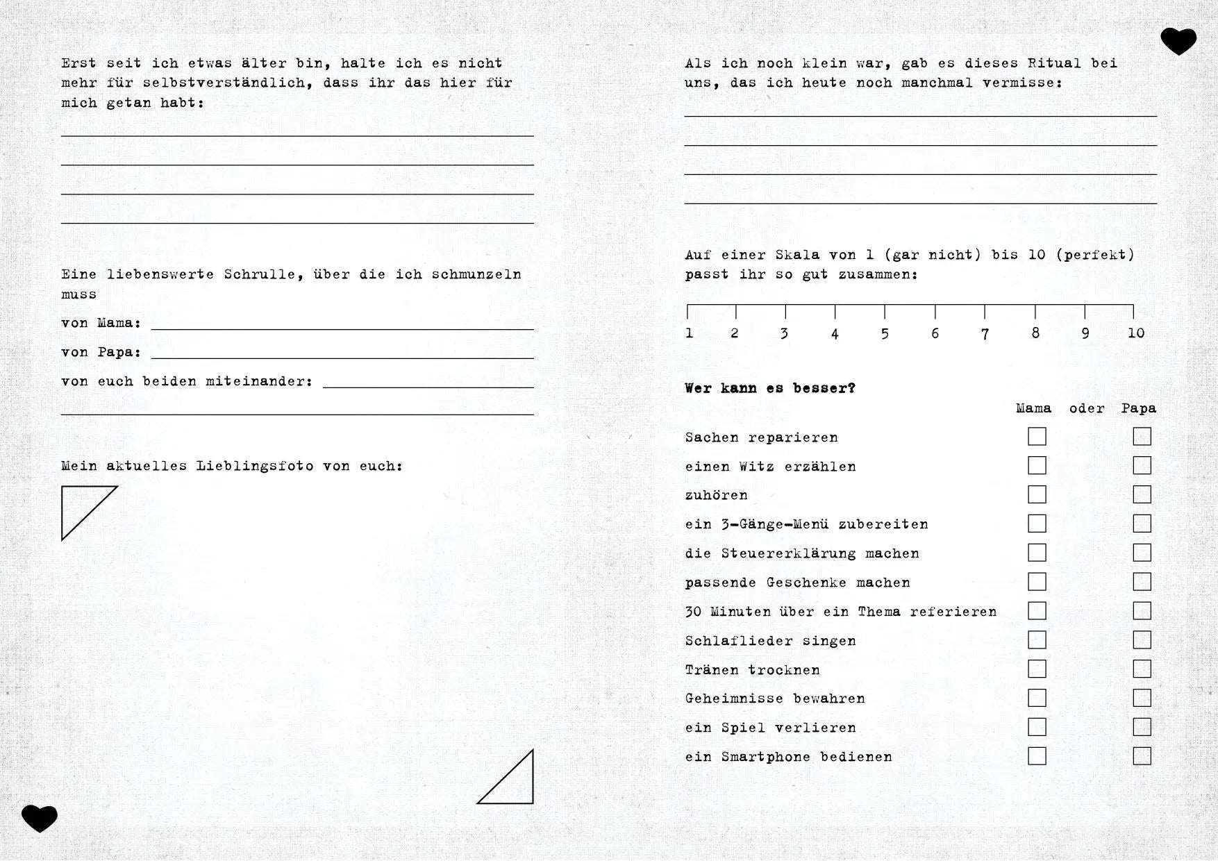 Innenansicht von 'Was ich an euch liebe, Eltern' - Gebundene Ausgabe