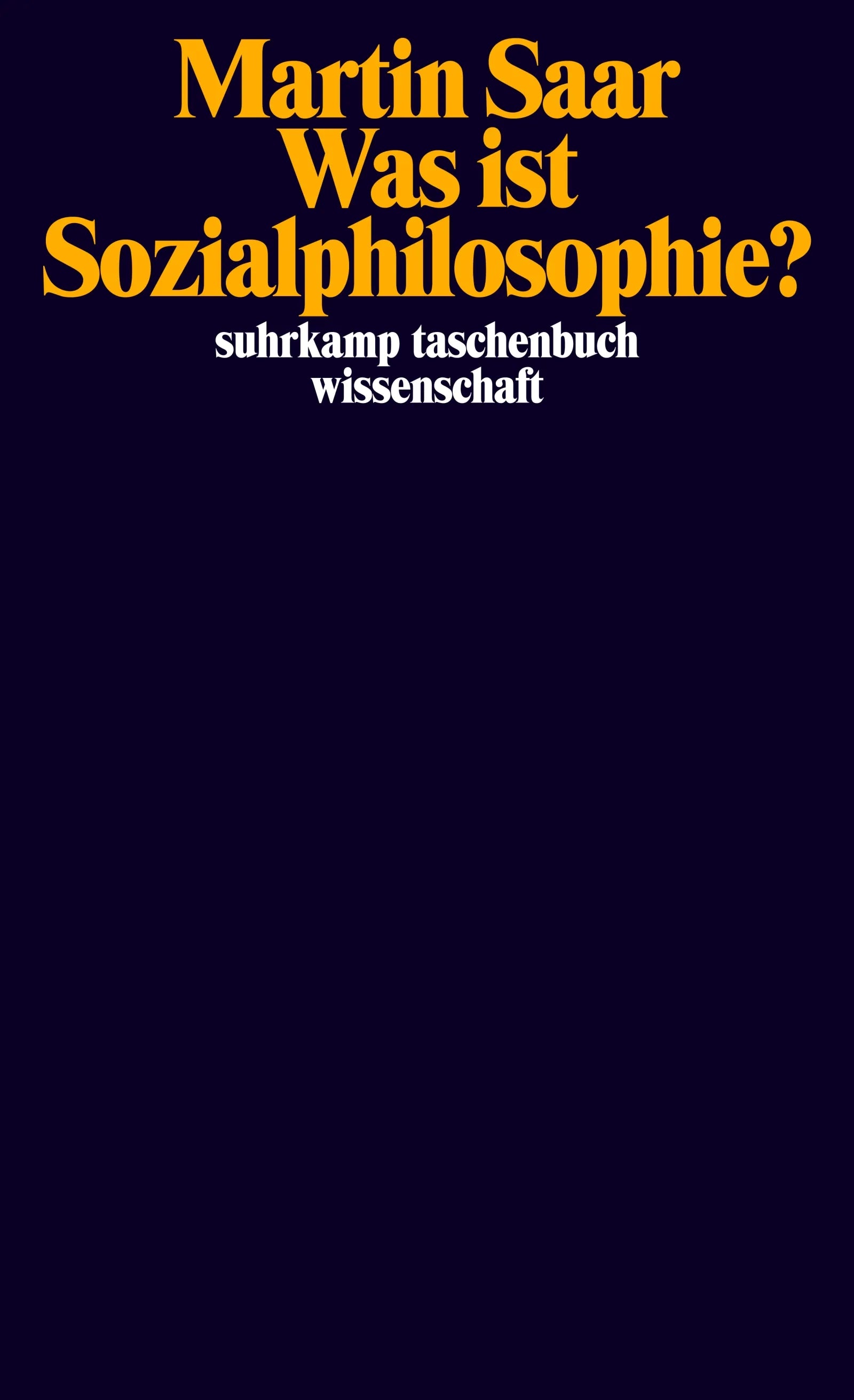Cover: Was ist Sozialphilosophie? (E-Book) von Martin Saar