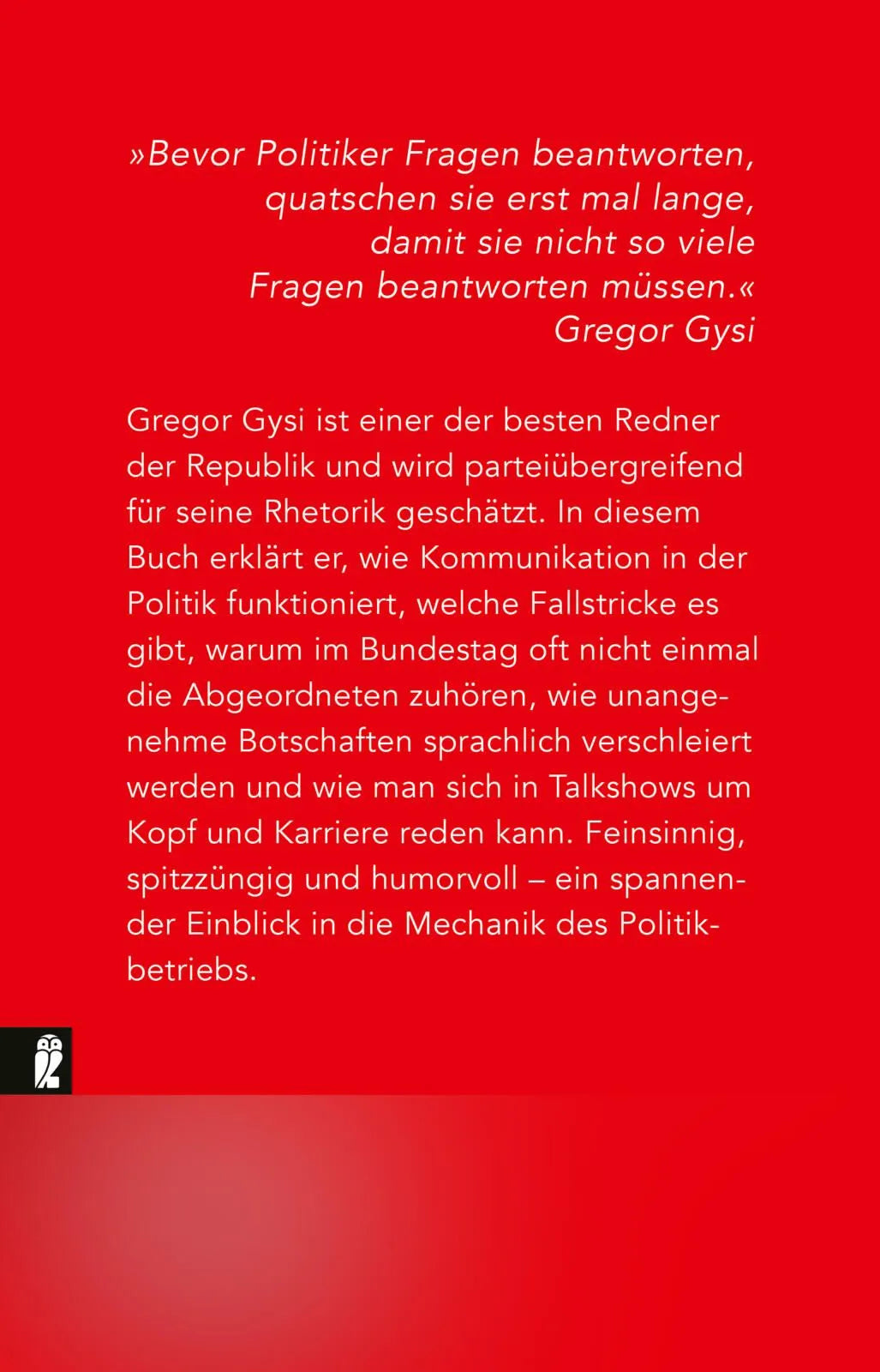 Rückseite: Was Politiker nicht sagen (Taschenbuch)
