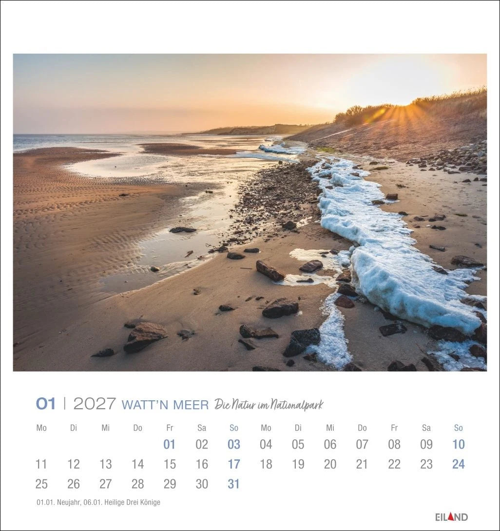 Watt'n Meer Postkartenkalender 2027 - Die Natur im Nationalpark – Ansicht