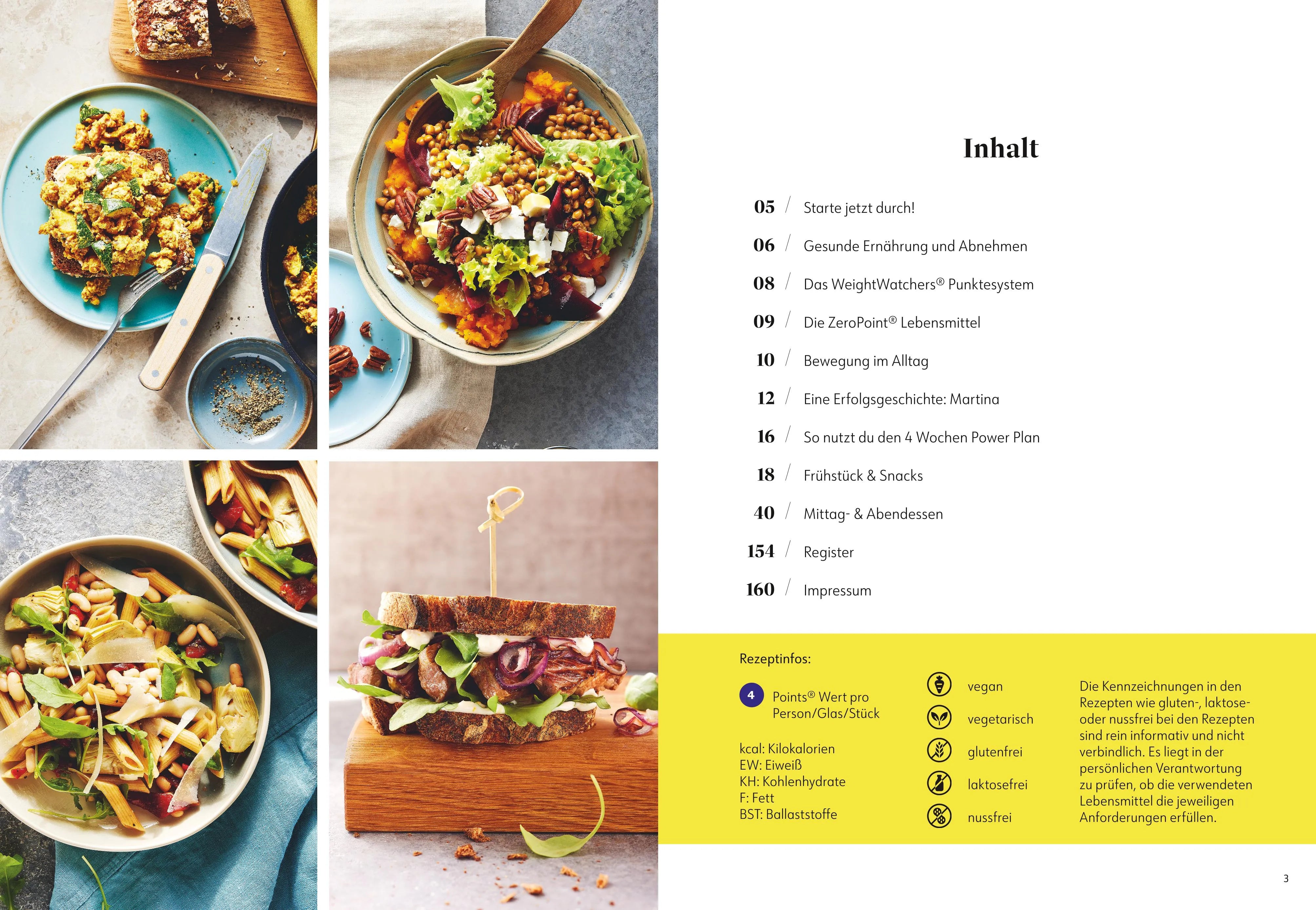 Innenansicht von 'Weight Watchers - der neue 4 Wochen Powerplan' - Taschenbuch