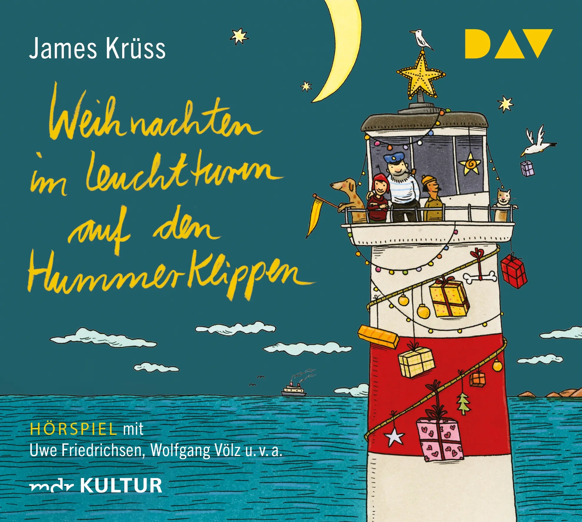 Buchcover von 'Weihnachten im Leuchtturm auf den Hummerklippen' - Hörbuch (CD) von James Krüss