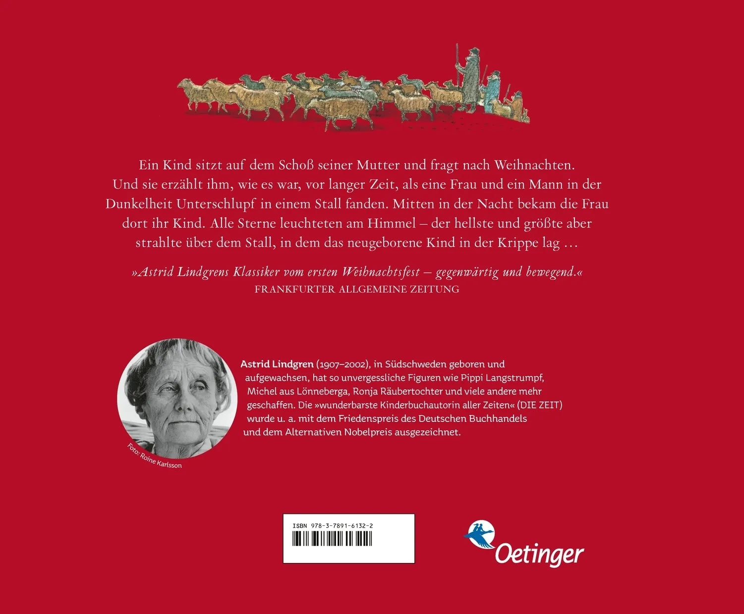 Buchrückseite von 'Weihnachten im Stall' mit Klappentext - Gebundene Ausgabe