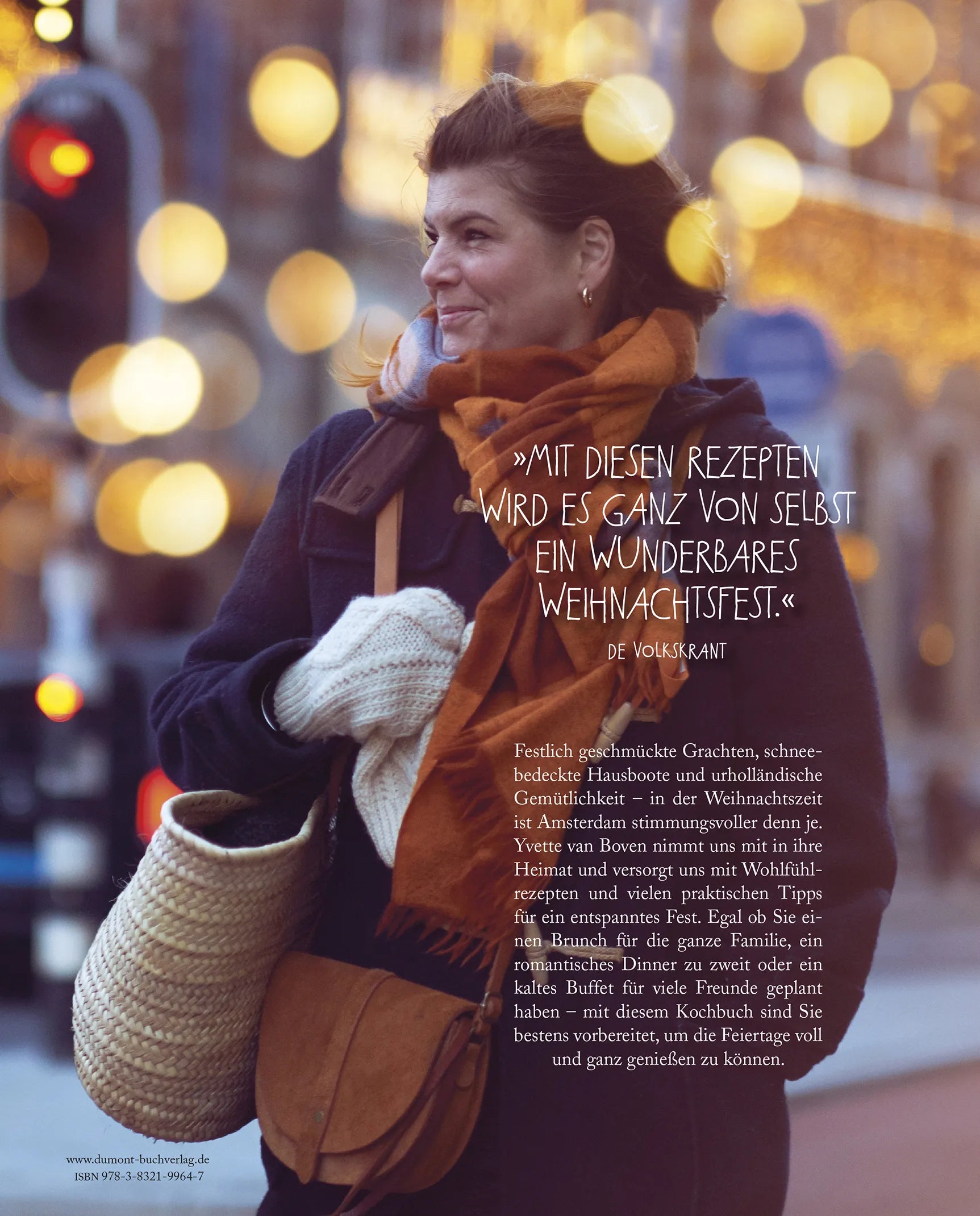 Buchrückseite von 'Weihnachten in Amsterdam' mit Klappentext - Gebundene Ausgabe