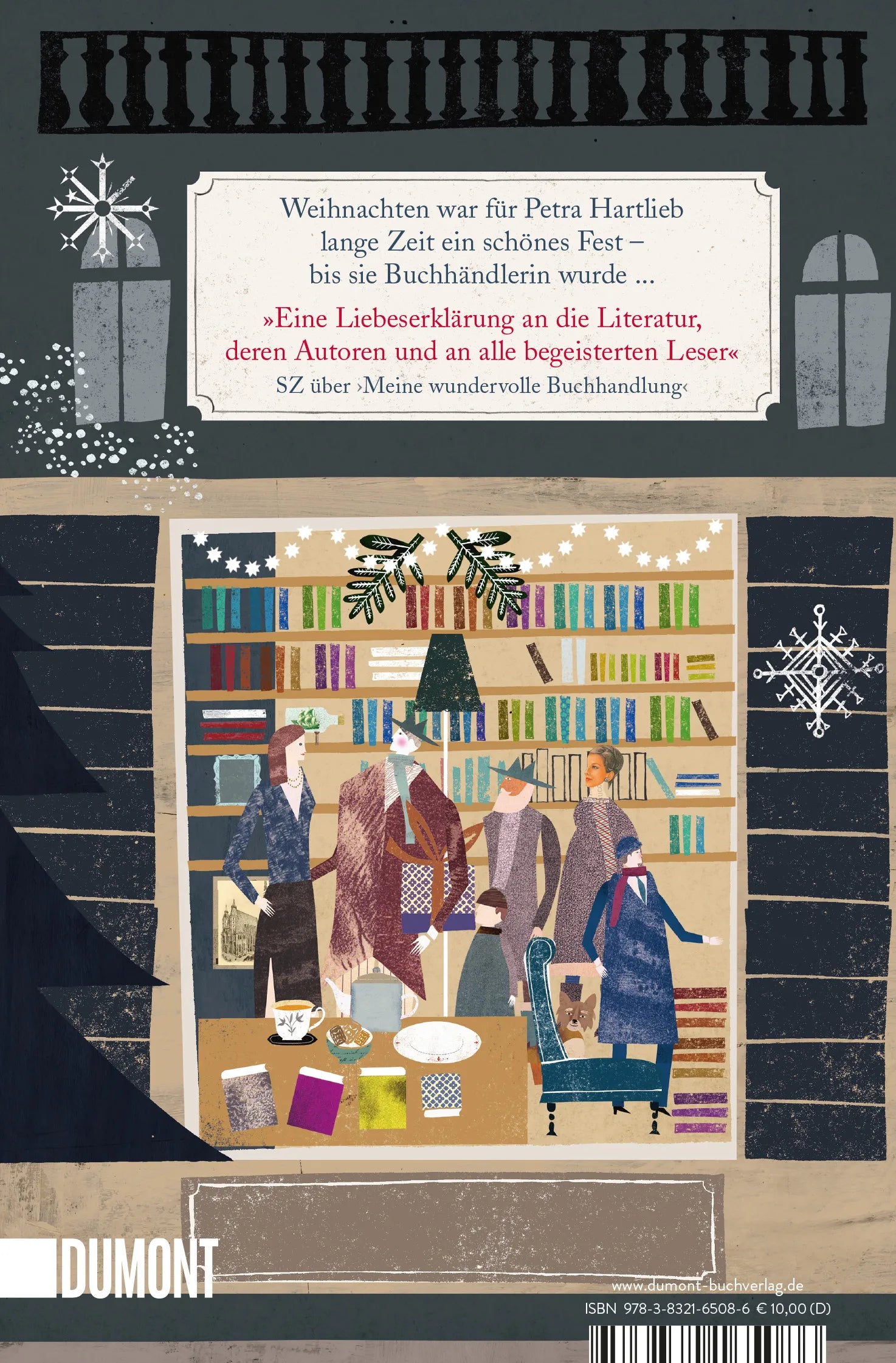 Buchrückseite von 'Weihnachten in der wundervollen Buchhandlung' mit Klappentext - Taschenbuch