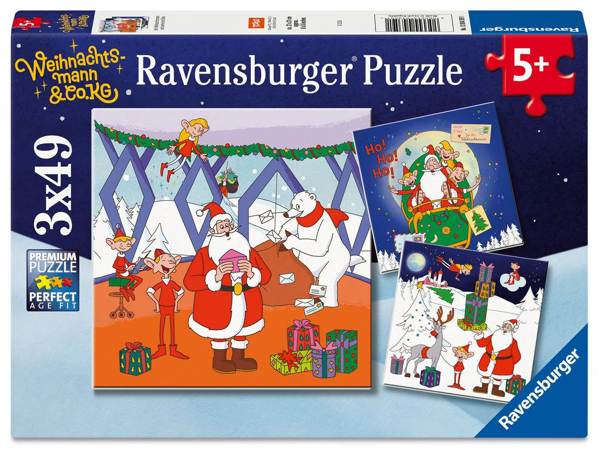 Kinderpuzzle: Kinderpuzzle 3x49 Teile - Weihnachtsmann & Co.KG - Weihnachtsmann & Co. KG