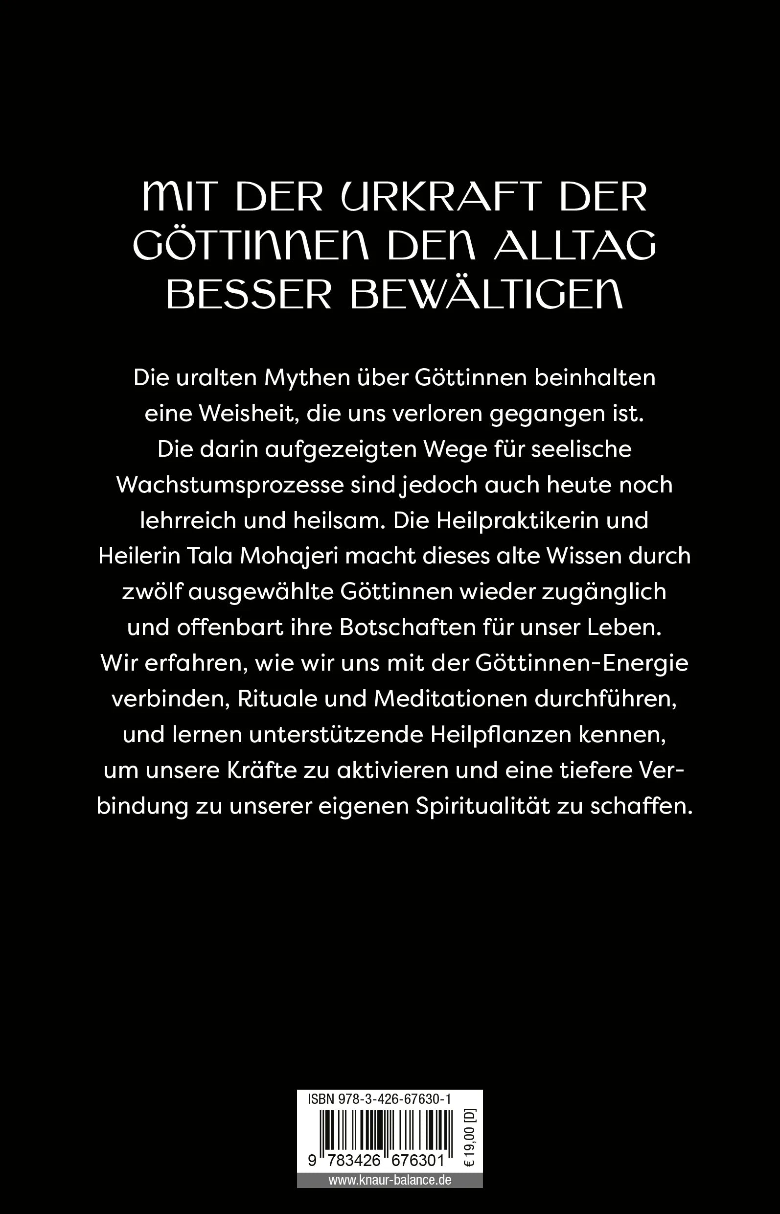 Buchrückseite von 'Weise, wild und weiblich' mit Klappentext - Paperback