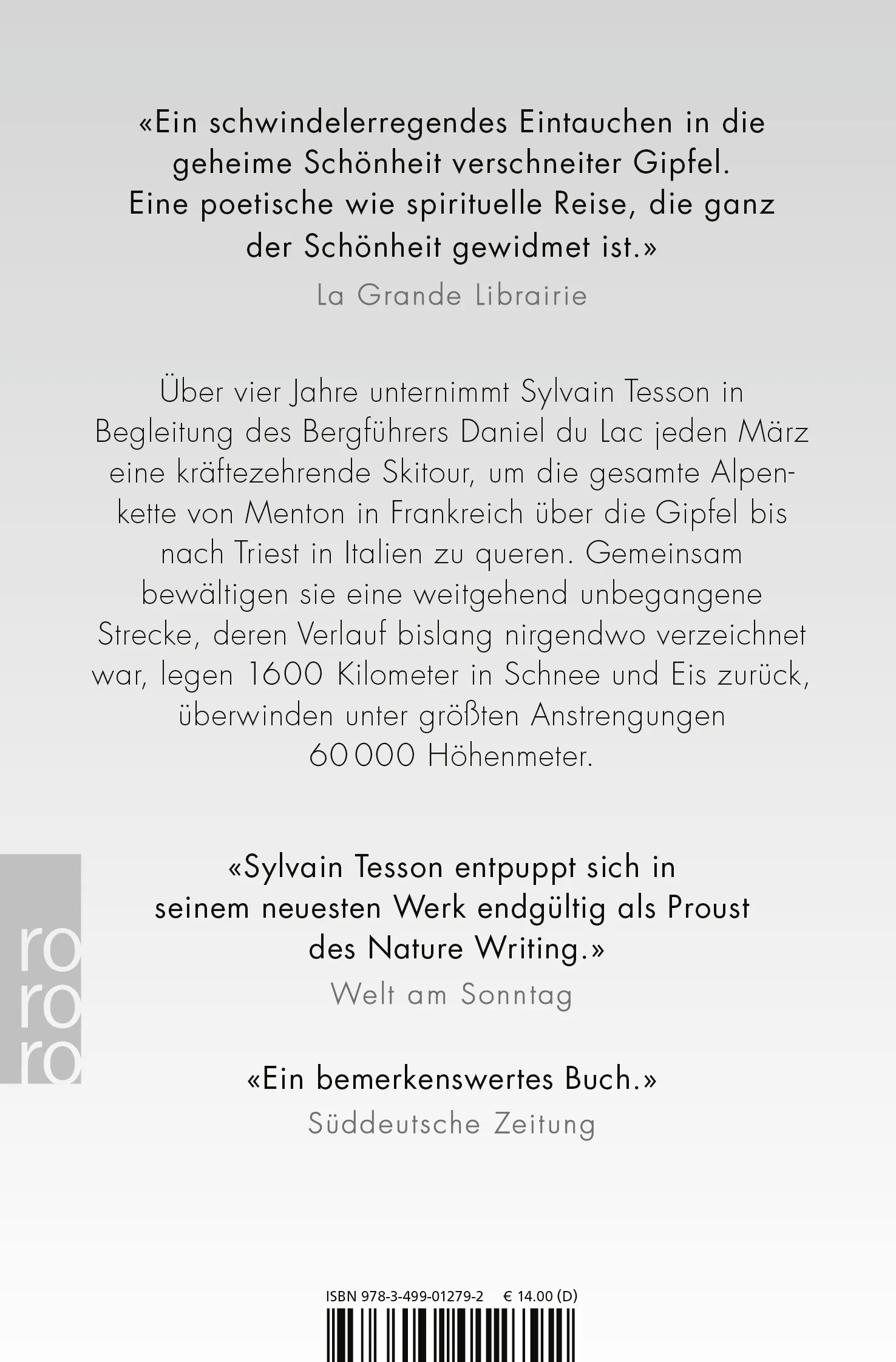 Buchrückseite von 'Weiß' mit Klappentext - Taschenbuch