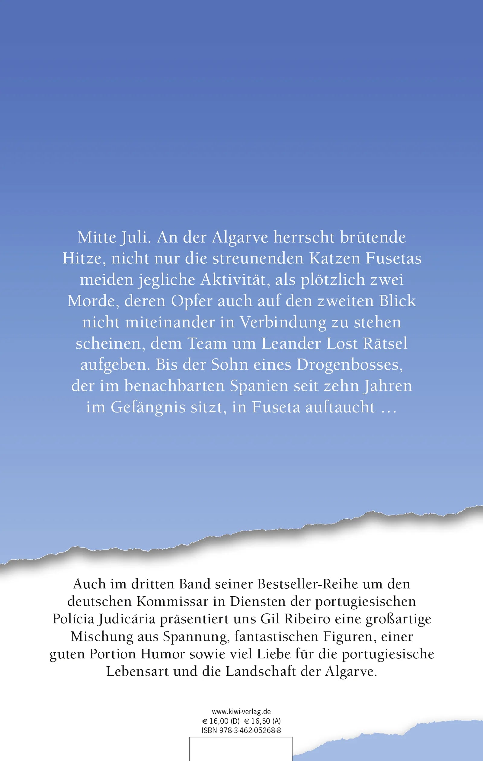 Buchrückseite von 'Weiße Fracht' mit Klappentext - Paperback