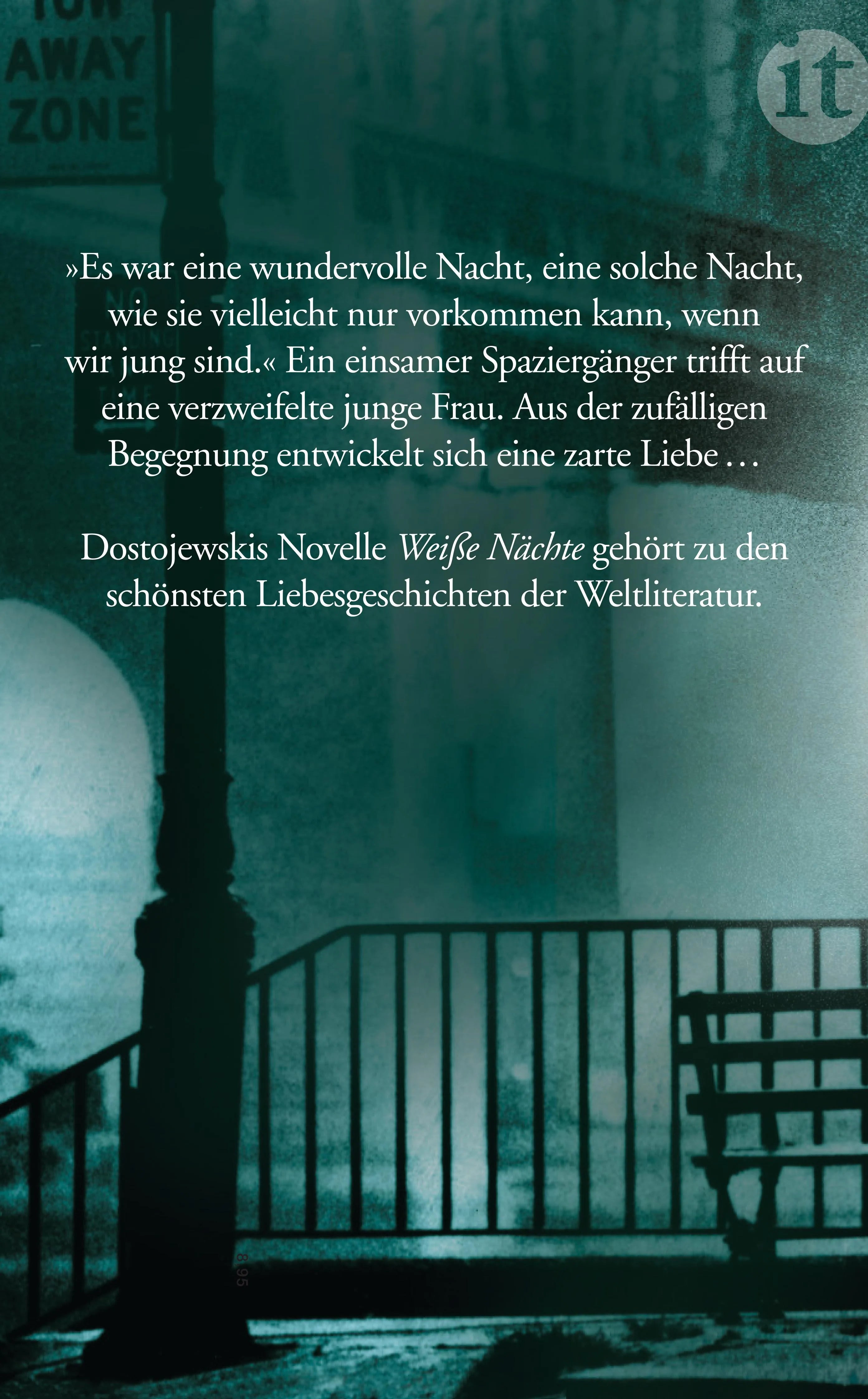 Buchrückseite von 'Weiße Nächte' mit Klappentext - Taschenbuch
