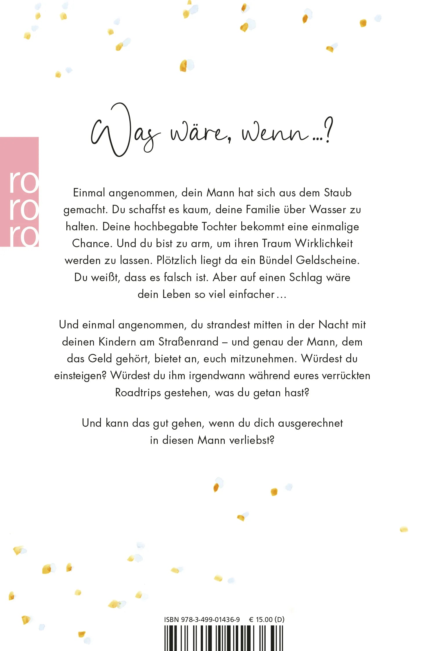 Buchrückseite von 'Weit weg und ganz nah' mit Klappentext - Taschenbuch