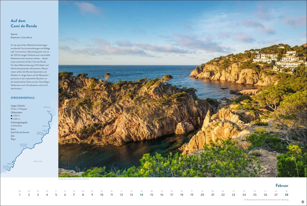 Weitwanderwege Edition Kalender 2027 – Ansicht