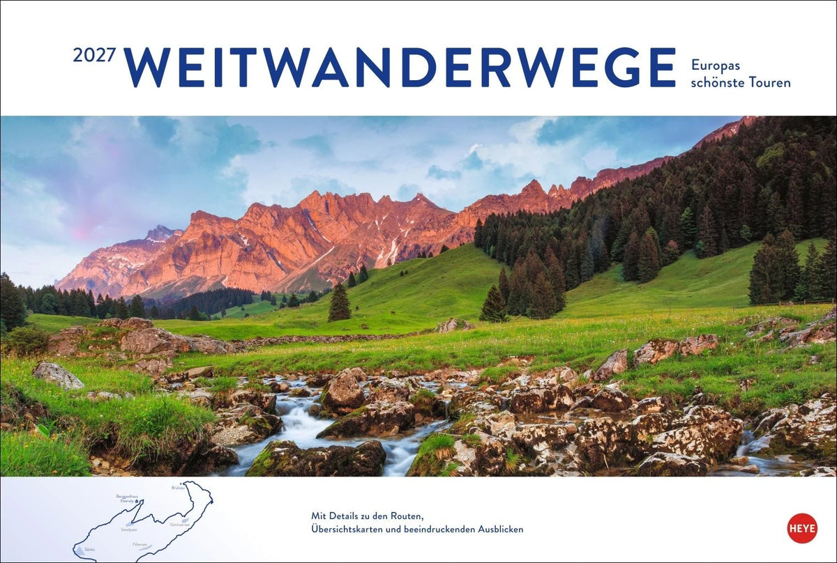 Wandkalender: Weitwanderwege Edition Kalender 2027