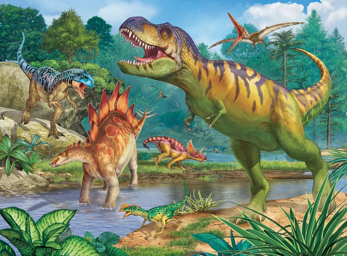 Kinderpuzzle 100 XXL Teile - Welt der Dinosaurier – Ansicht