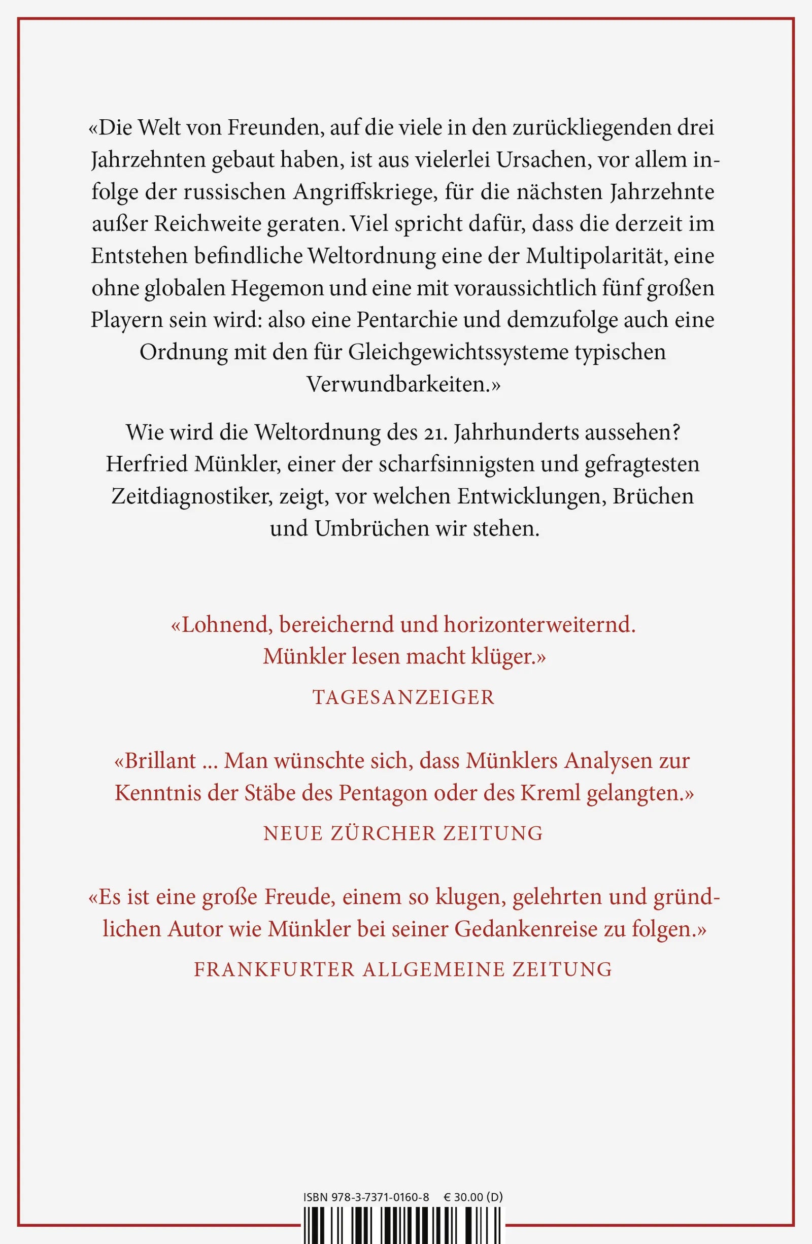 Rückseite: Welt in Aufruhr (Hardcover)