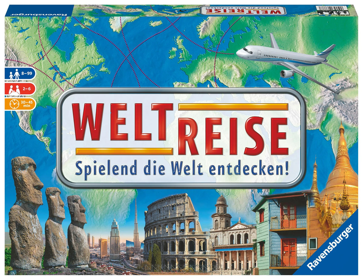 Brettspiel: Weltreise - Gesellschaftsspiel & Brettspiel ab 8 Jahre