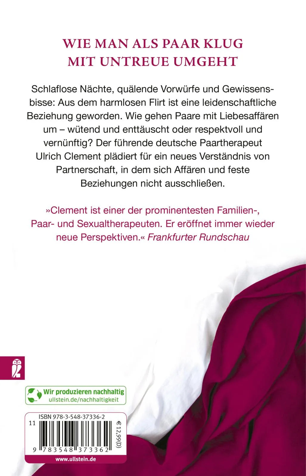 Buchrückseite von 'Wenn Liebe fremdgeht' mit Klappentext - Taschenbuch