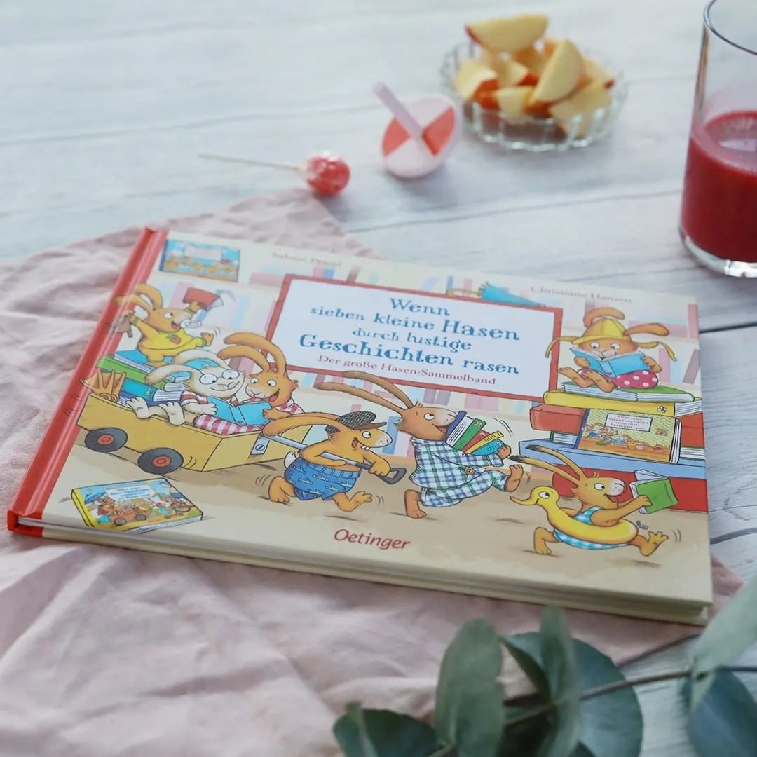 Produktansicht: Wenn sieben kleine Hasen durch lustige Geschichten rasen (Gebundene Ausgabe)