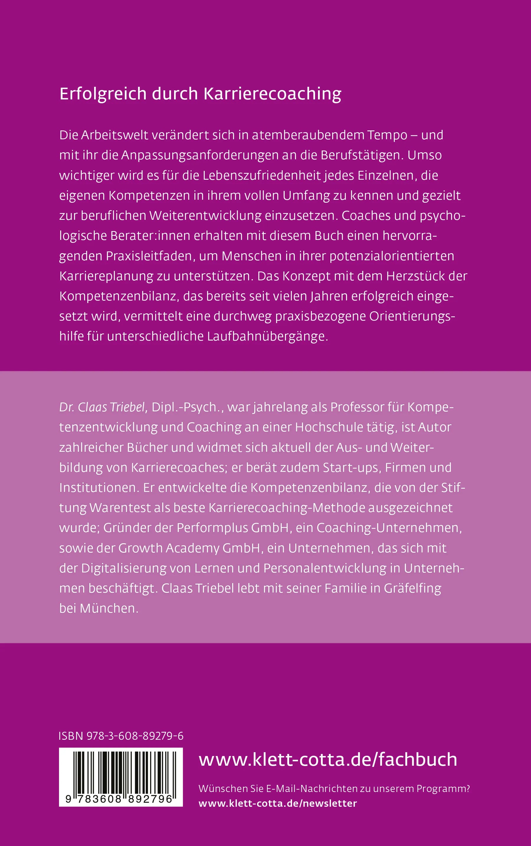 Buchrückseite von 'Wer bin ich? Was kann ich? Was will ich?' mit Klappentext - Paperback