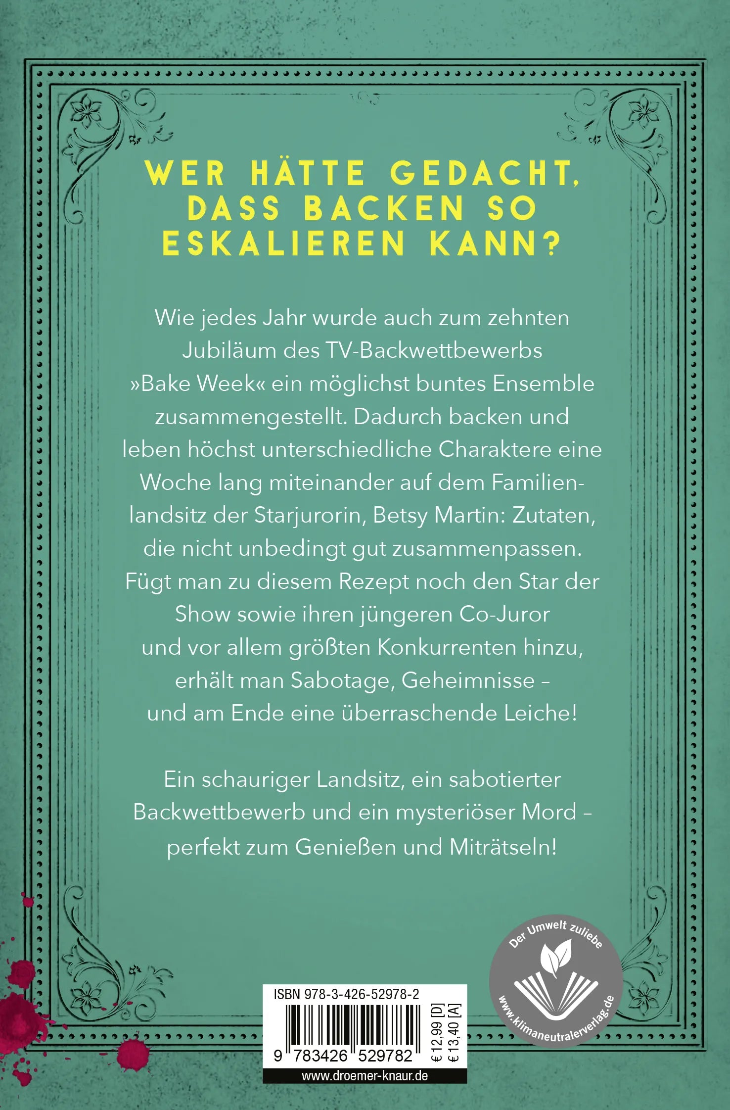 Buchrückseite von 'Wer den Löffel abgibt' mit Klappentext - Taschenbuch