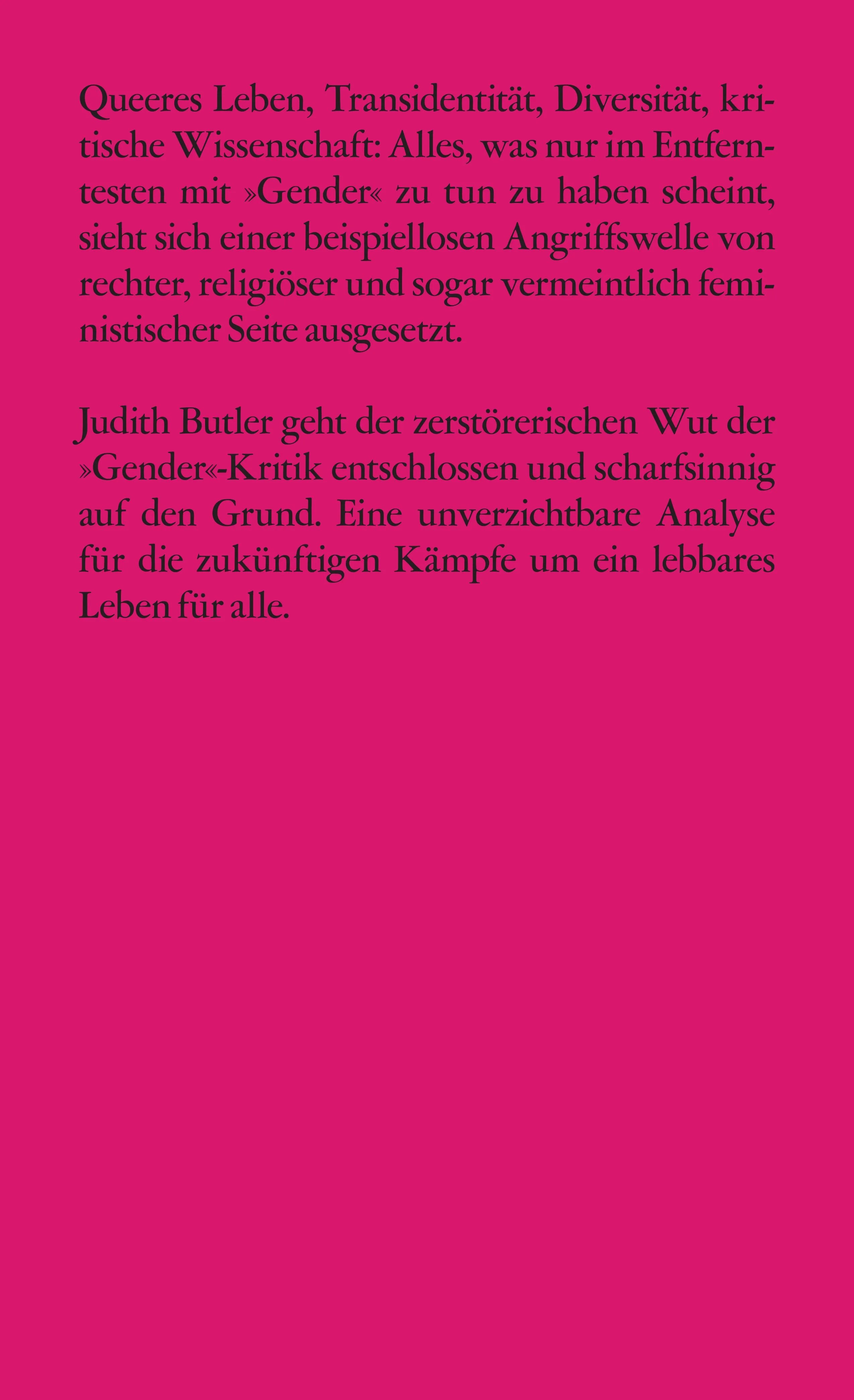 Rückseite: Wer hat Angst vor Gender? (Taschenbuch)