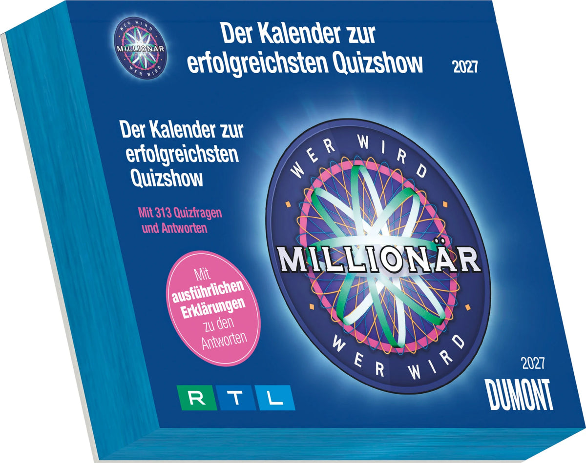Wandkalender: Wer wird Millionär 2027