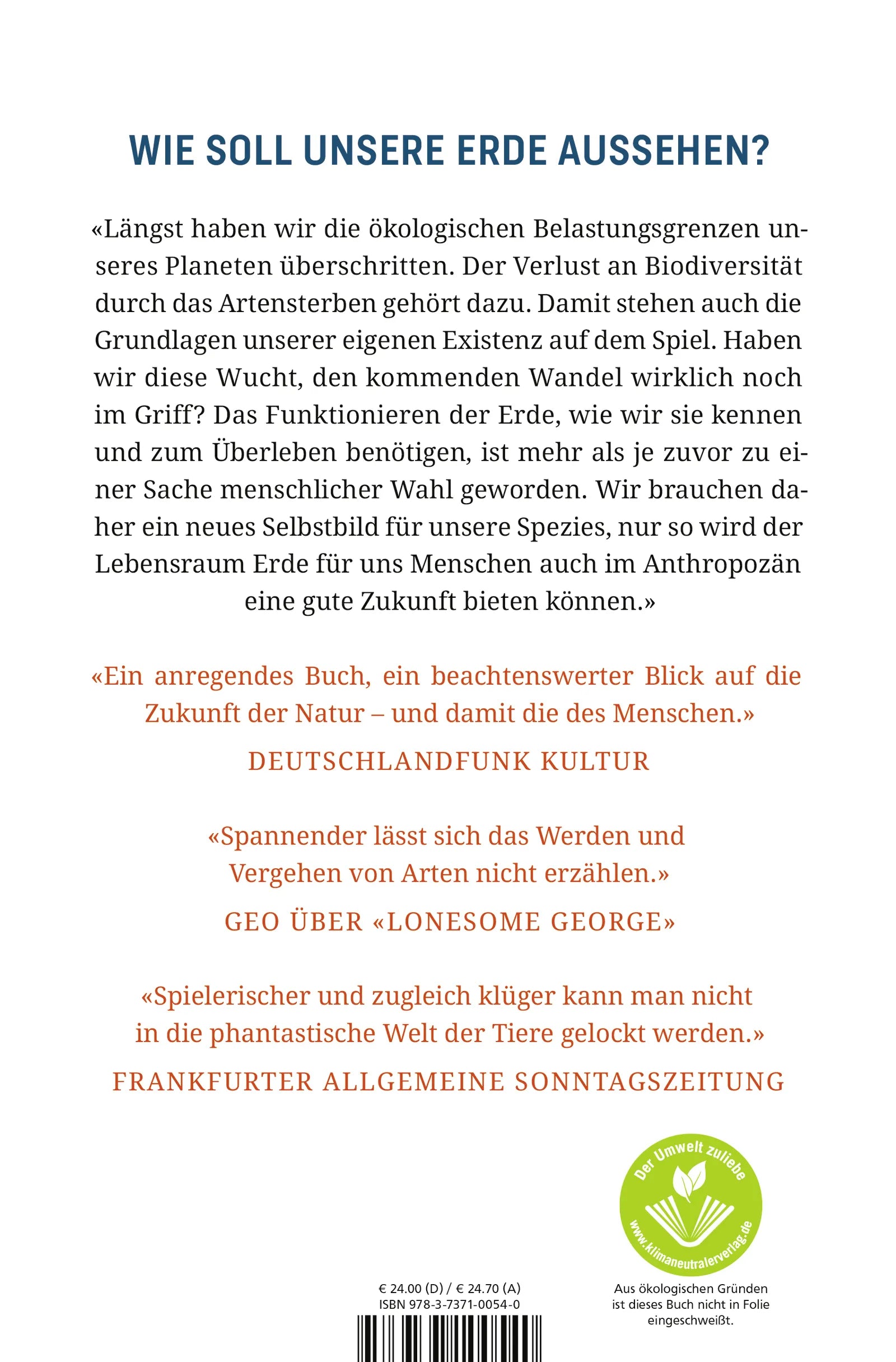 Buchrückseite von 'Wer wird überleben?' mit Klappentext - Gebundene Ausgabe