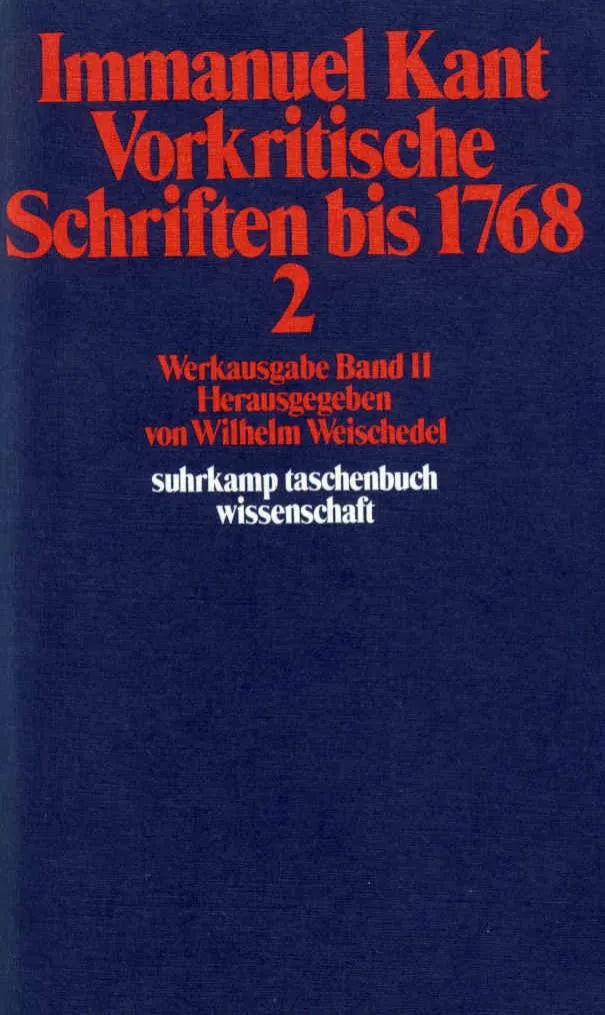 Buchcover von 'Werkausgabe in 12 Bänden' - Taschenbuch von Immanuel Kant