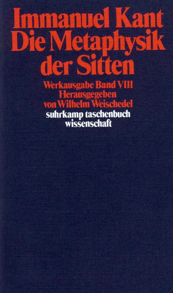 Buchcover von 'Werkausgabe in 12 Bänden' - Taschenbuch von Immanuel Kant